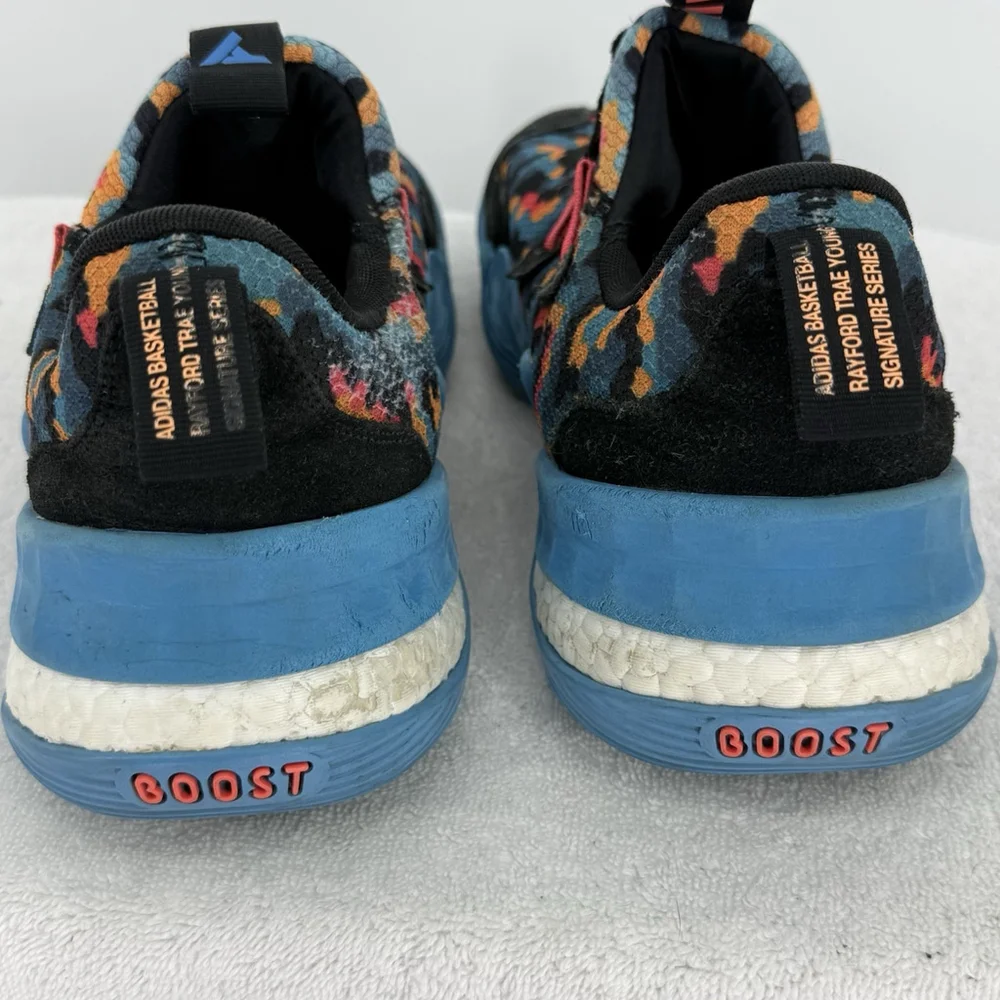 Size 11.5 - Adidas Trae Young 1 Pixels Boost Light Blue Basketball Sneaker
